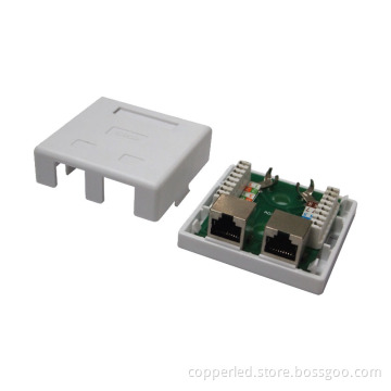 2port Wall Socket with STP Cat. 5e PCB Module